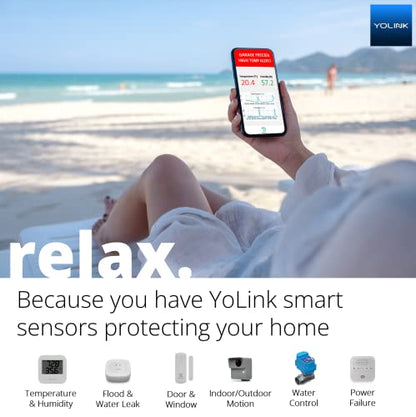 YoLink SpeakerHub & Two Temp/Humidity Sensors Starter Kit – Audio Hub Plays Tones/Sounds, Spoken Messages, Text Messages, LoRa-Powered ¼ Mile Range, Compatible with IFTTT, WiFi Required - style: 2-Pack with SpeakerHub