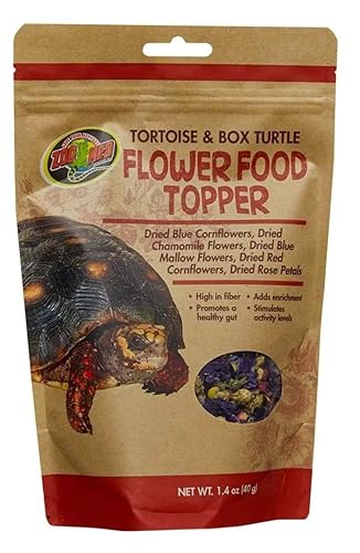 Zoo Med Tortoise & Box Turtle Flower Food Topper 1.4 oz - Pack of 1 - size: 1.4 Ounce (Pack of 1)