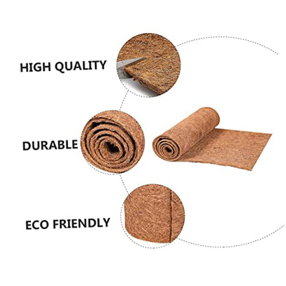FRCOLOR Natural Reptile Carpet Mat Non-Slip Coconut Fiber Liner for Terrarium Reptile Climb Mat Durable Moisture Retaining Safe for Lizards Snakes and Turtles