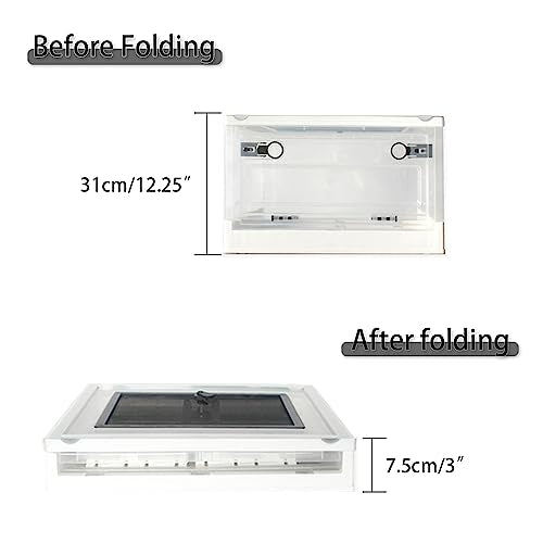 Dutiplus Large Snake Reptile Tank Amphibians Habitat Cages Sliding Screen Top for Lizard,Gecko, Frog, Hamster,Hermit Crab Animals(21.65"x12.6"x12.2") (White) - color: White