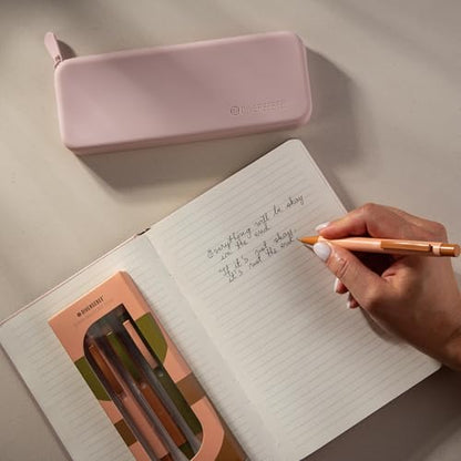 DIVERSEBEE Soft Silicone Pencil Case, Aesthetic Pencil Pouch with Zipper, Cute Pen Bag for School, Bible Journaling Supplies and Accessories, Pencil Organizer (Cherry) - color: Cherry