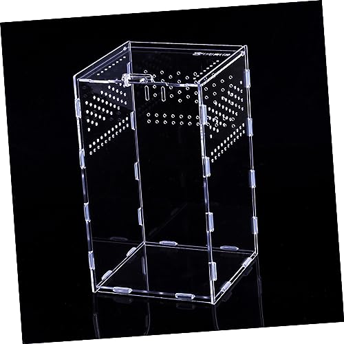 Yardwe Clear Reptile Nest Boxes with Ventilation High Transparency Easy to Clean Reptile Keeping Cases for Snakes Geckos Tarantulas and Pets