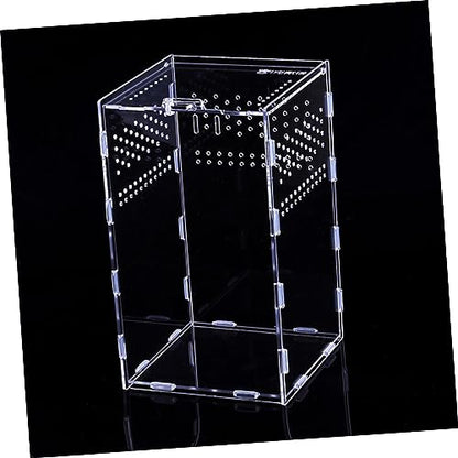 Yardwe Clear Reptile Nest Boxes with Ventilation High Transparency Easy to Clean Reptile Keeping Cases for Snakes Geckos Tarantulas and Pets