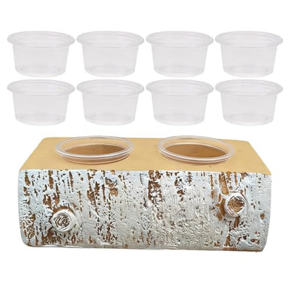 Magnetic Gecko Feeding Ledge | Removable Resin Food Dish,Terrarium Bowls Reptile Feeders - for Pets Crabs Turtle Spider Bearded Dragon Frogs Centipede Small Animal