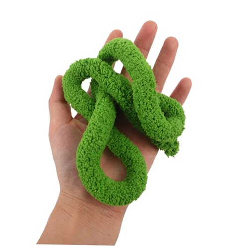 BESPORTBLE Reptile Climbing Rope with Suction Cup Hook for Leopard Gecko and Snake Realistic Green Plush Vine Bendable and Versatile Habitat Decoration for Reptile Tank Habitat