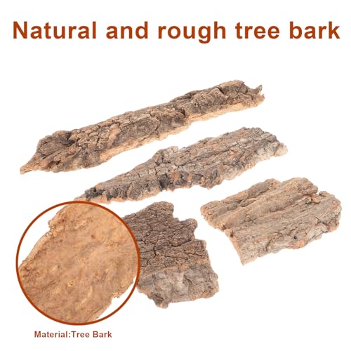 balacoo 16pcs Natural Tree Bark Climbing Decoration for Reptiles Turtle Basking Platforms Terrarium Decor for Snakes Lizards Crawling Pets Creates Natural Environment