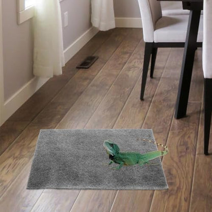 POPETPOP 3pcs Reptile Carpet Mat Polyester Substrate Liner for Bearded Dragon Leopard Gecko Snake Lizard Tortoise Lightweight Washable for Reptile Tanks and Habitats
