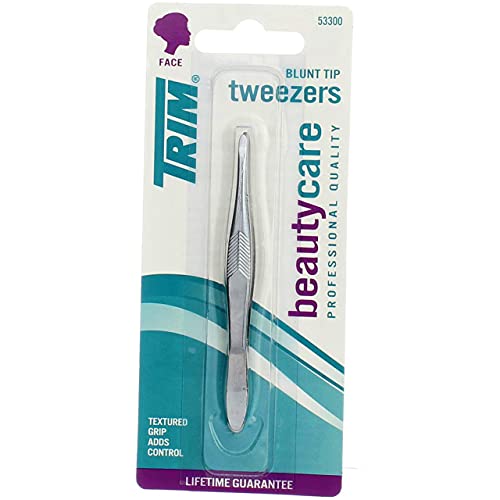 Trim Square Tip Tweezers, Pack of 2 , Precision Tips for Hair & Splinter Removal