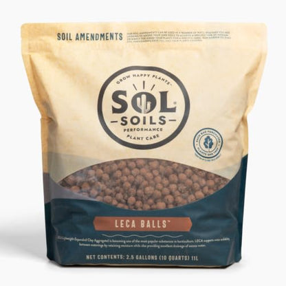 Sol Soils LECA Balls - Lightweight Natural Hydroponic Clay Pebbles for Plants, Improves Drainage, 10 Qt
