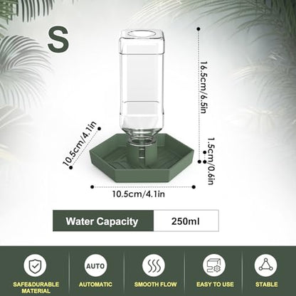 Reptile Water Dispenser-Bearded Dragon Water Bowl - Small Water Dish for Tortoise - Bowls for Reptiles & Amphibians (S) - size: S