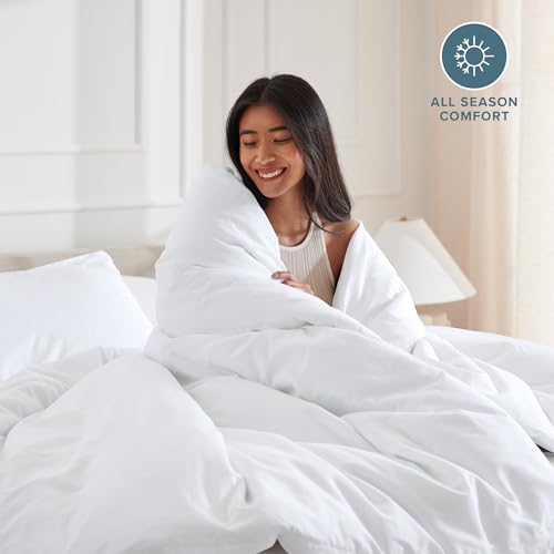 Bare Home Bedding Duvet Cover Extra Long - Premium 1800 Super Soft Collection - Lightweight, Cooling Duvet Cover - Soft Breathable Bedding (Twin/Twin XL, White) - color: 01 - White (No Comforter), size: Twin/Twin XL