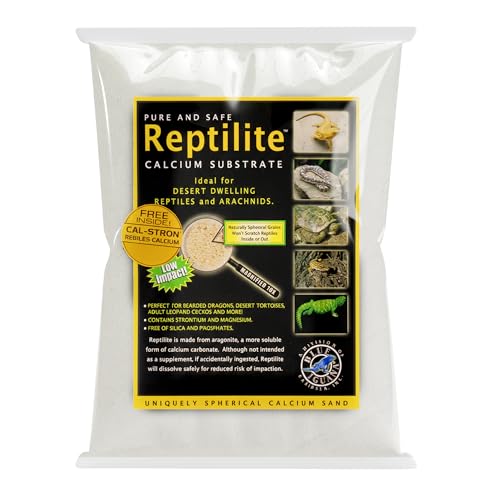 CaribSea Reptiles Calcium Substrate Sand - 20 lb Each - Natural White Sand for Reptile Terrariums, Promotes Healthy Habitat & Optimal Calcium Levels (Pack of 2) - size: 20lb (Pack of 2)