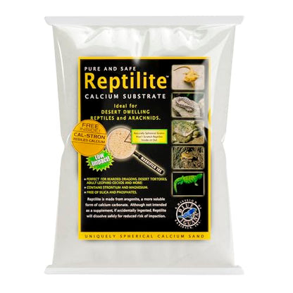 CaribSea Reptiles Calcium Substrate Sand - 20 lb Each - Natural White Sand for Reptile Terrariums, Promotes Healthy Habitat & Optimal Calcium Levels (Pack of 2) - size: 20lb (Pack of 2)