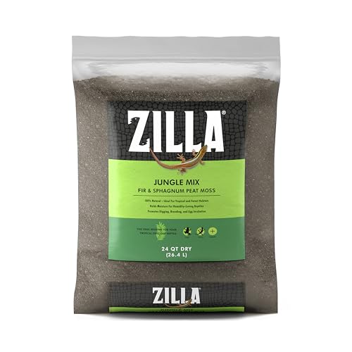 Zilla Pet Reptile Terrarium Substrate Bedding, Jungle Mix, for Frogs, Rainforest Geckos, Toads and Snakes, 24 Quart - size: 24 Quarts (Pack of 1)