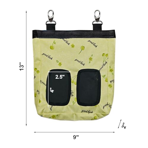 Guinea Pig Hay Feeder, Hanging Rabbit Hay Feeder Bag for Guinea Pigs Bunnies Chinchillas. Greencherries - color: Greencherries