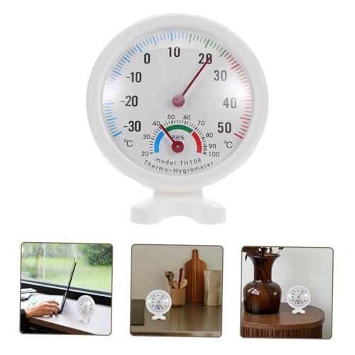 Tofficu 2pcs Refrigerator Thermometer Humidity Gauge Dual Use Indoor Outdoor Thermometer Accurate Temp Humidity Monitor for Fridge Humidifier