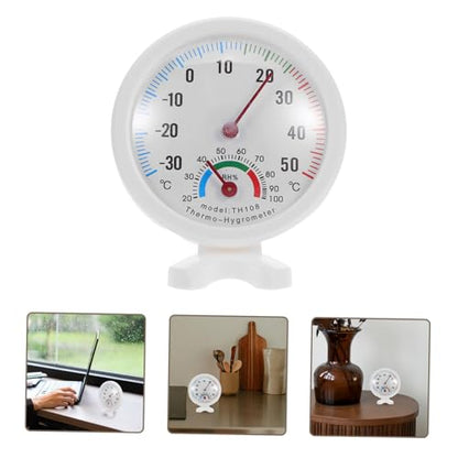Tofficu 2pcs Refrigerator Thermometer Humidity Gauge Dual Use Indoor Outdoor Thermometer Accurate Temp Humidity Monitor for Fridge Humidifier