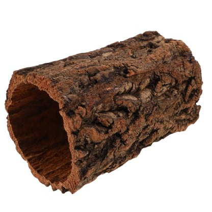 DECHOUS Natural Cork Round Reptile Hideaway - 7. 87x4. 7 Inch Terrarium Decor Tree Bark Reptile Hide Cave for Leopard Gecko Crested Gecko and Amphibians