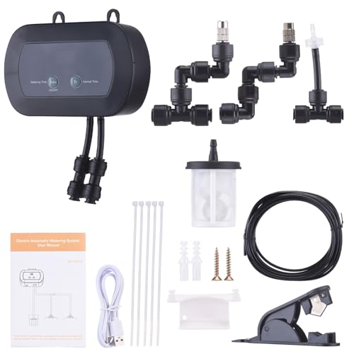 Dpofirs Smart Automatic Misting System with Timer, 360 Degree Rotating Nozzles for Reptile Terrariums, Plant Humidifier for Chameleons, Frogs, Snakes, Turtles