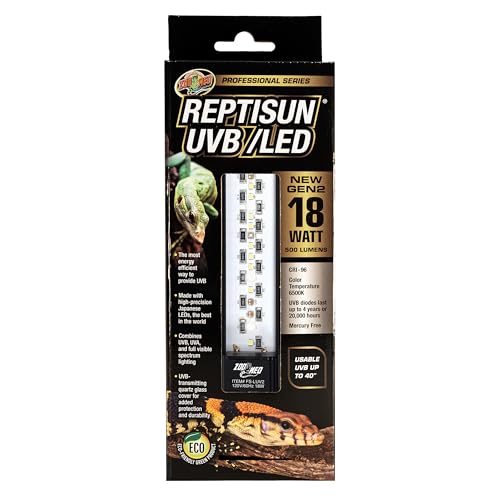 NEW Zoo Med Reptisun UVB/LED Light Bulb 18W