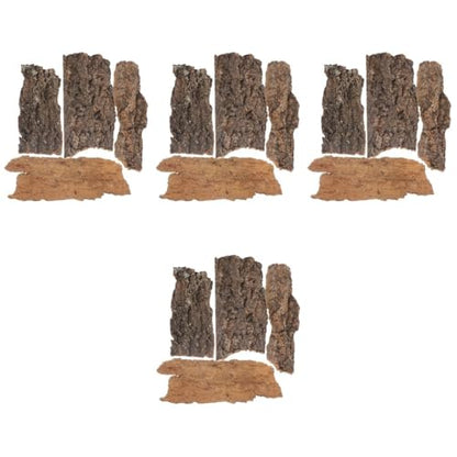 balacoo 16pcs Natural Tree Bark Climbing Decoration for Reptiles Turtle Basking Platforms Terrarium Decor for Snakes Lizards Crawling Pets Creates Natural Environment