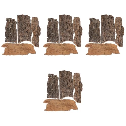 balacoo 16pcs Natural Tree Bark Climbing Decoration for Reptiles Turtle Basking Platforms Terrarium Decor for Snakes Lizards Crawling Pets Creates Natural Environment