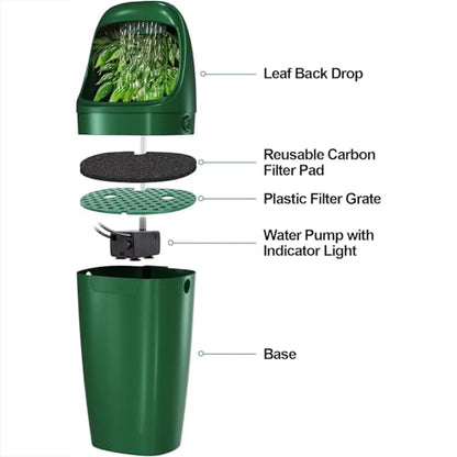 Automatic Reptile Drinking Fountain, Reptile Water Feeder with Water Pump, Real Simulate Outdoor Water and Adjustable Water Flow Speed, Double Filter Device and Easy to Refill, for Reptiles
