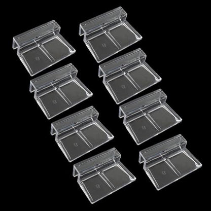 Murtenze 8 PCS Aquarium Lid Clips, 6mm Clear Acrylic Fish Tank Holder Support Clamps for Rimless Aquariums - size: 6mm