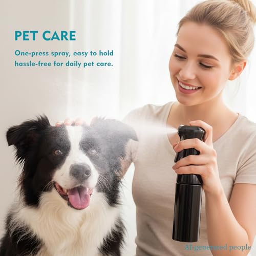 Continuous Spray Bottle, 6.8 OZ Hair Spray Bottles, Ultra-Fine Mister Spray Bottle for Hairstyling, Cleaning, Plants, Pets, Salons, and More (1 Pack) - color: Whole Black