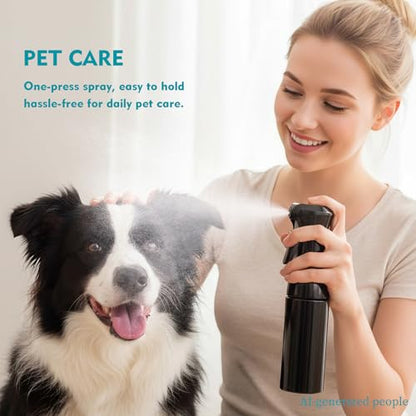 Continuous Spray Bottle, 6.8 OZ Hair Spray Bottles, Ultra-Fine Mister Spray Bottle for Hairstyling, Cleaning, Plants, Pets, Salons, and More (1 Pack) - color: Whole Black