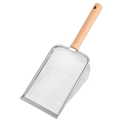 POPETPOP 3pcs Reptile Litter Scoop Cleaning Tool for Reptile Waste Litter Shovel with Wooden Handle for Turtles Lizards Pets Easy to Use
