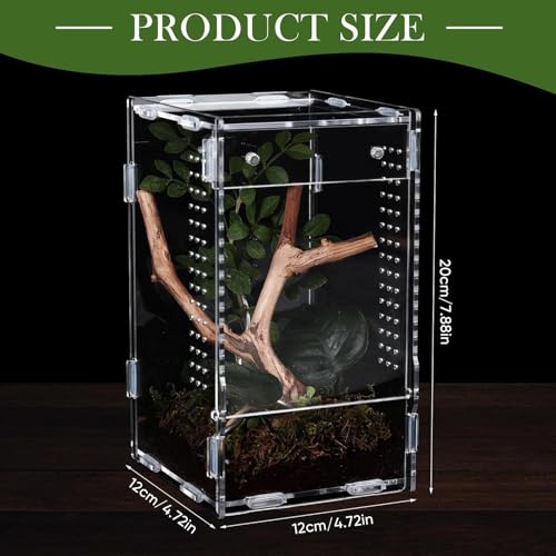 Chameleon Enclosure - Acrylic Tarantula Cage | Escape Proof Reptile Tank,for Observation Home Pet Store Bedroom Living Room Office