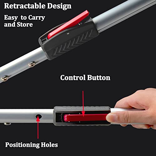 87'' Telescopic Snake Tongs, Aircraft-Grade Aluminum Alloy Reptile Grabber Rattle Snake Catcher Wide Jaw Handling Tool with Lock for Hunting Game Finders
