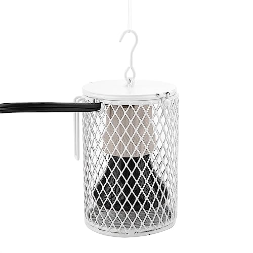 Ceramic Heat Lamp 100W Reptile Heat Emitter with Hanging Hook, Anti-Bite Wire for Pet Brooder Coop Snake Lizard Aquarium US Plug 110-120V