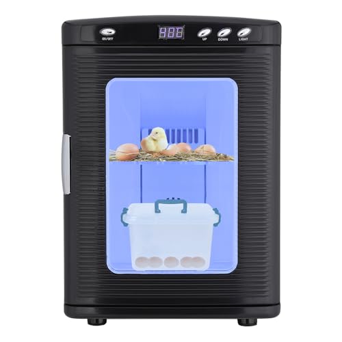 Reptile Incubators 25l Scientific Lab Incubator Digital Cooling and Heating 10-60°c Egg Incubator Work with Handle, Reptile Incubators for Hatching Eggs - color: Black