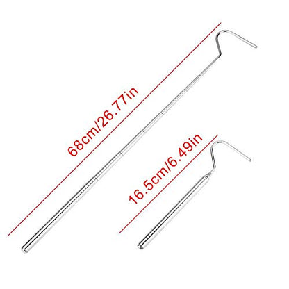 Fdit Snake Reptile Catcher Stainless Steel Extensible Telescoping Capture Hook