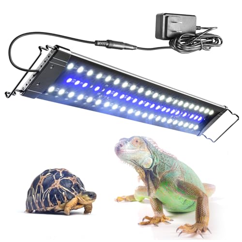 REPTI ZOO UVB Reptile Light with Dimming | 28 inch UVB LED Light Bulb for Reptile | 12W 10.0 UVB Lamp for Bearded Dragon Gecko Chameleon Frog | Reptile Light Bar Fixture with Controller - size: 24 inch