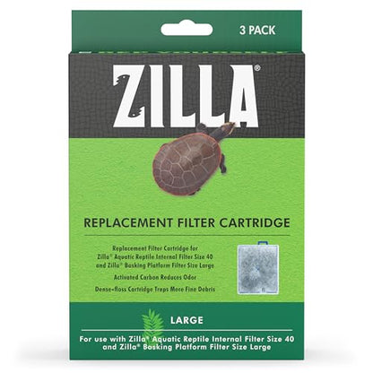 Zilla Reptile Pet Terrarium Water Filter Replacement Cartridge, Large,3 Count (Pack of 2) - size: Large (Pack of 2)