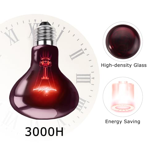 75W Infrared Basking Spot Light Bulbs – Ideal for Reptiles & Amphibians, Like Bearded Dragons, Snakes & Turtles; Red Heat Lamp for Brooders, Terrariums & Turtle Tanks | 2 Pack