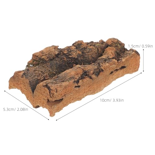 VOSAREA 10pcs Natural Bark Sheets for Reptile Tank Background, Safe and Flat Climbing Wall Mats for Snake and Amphibian Terrarium Shelter
