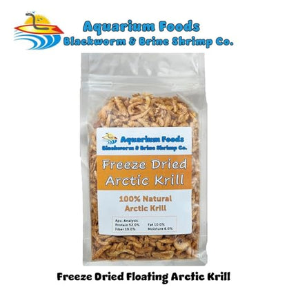 Arctic Krill, Freeze Dried for All Tropical & Pond Fish... 10.3oz Clear Bag - size: 10.3 Ounce (Pack of 1)