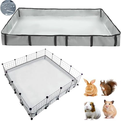 DZWLKJ Guinea Pig Cage Liner Tarp Bottom Waterproof and Washable Base Also for Rabbits, Bunny, Chinchesillas, Hedgehog, Ferrets and Other Small Animals(48x48 inches) - size: 48.0"L x 48.0"W x 4.0"H