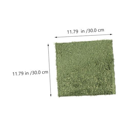 Toyvian 2Pcs Simulated Moss Carpets for Reptiles and Tortoises Moisturizing Fake Lawn Mats for Terrarium Natural-Looking Reptile Bedding for Humid Environments