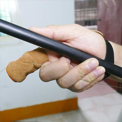 Cowhide Finger Gloves, Anti-Slip Fishing Finger Set, Anti Cutting Fishing Gloves, sea Pole Lure Pull line Finger Set, Heat-Insulating Finger Set