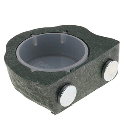 Magnetic Reptile Food Water Bowl Terrarium Reptile Feeder Feeding Dish for Gecko, Lizard, Turtle (Green) - color: Green