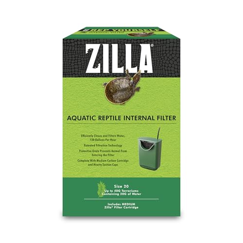 Zilla Aquatic Pet Reptile Internal Water Filter, For Up To 20 Gallons - size: Up To 20 Gallons