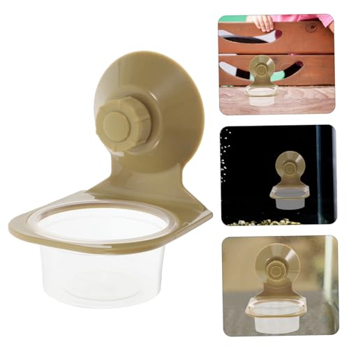 BESPORTBLE Robust Material Reptile Food Water Bowl Capacity Suction Cup Fixed for Tortoises Lizards Geckos Chameleons