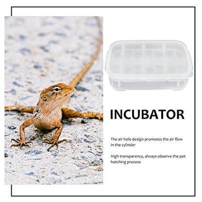 HANABASS Clear Container Clear Container 14 Compartments Eggs Incubation Tray Reptile Hatchery Breeding Box Mini Turtle Incubator Compartments Eggs Incubation Tray Tool White Reptisoil