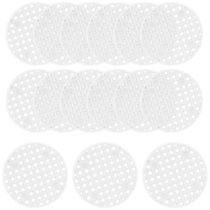 Bivethoi 100pcs Plant Pot Mesh Hole Cover Bonsai Drainage Mesh Insert, Flower Pot Hole Mesh Pad Bottom Grid Mat, Round Mesh Screen Pot Bottom Gasket for Garden Prevent Soil Loss (1.8" / 45mm, White) - color: White, size: 100pcs