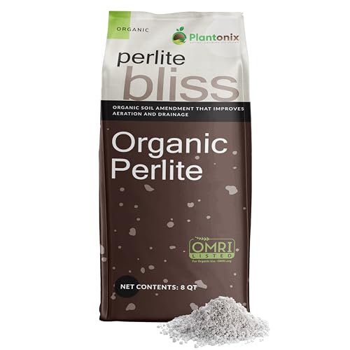 Perlite Bliss (8 Qts) - Organic Perlite for Plants Indoor Soil Amendment - Horticultural Perlite for Gardening & Seed Starting - Mixes Easily with Potting Soil, Vermiculite, & Coco Coir for Plants - color: Perlite Bliss (8 Qts)
